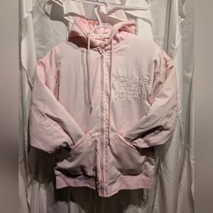 B5 Assholes Live Forever Pink Jacket Sz Small